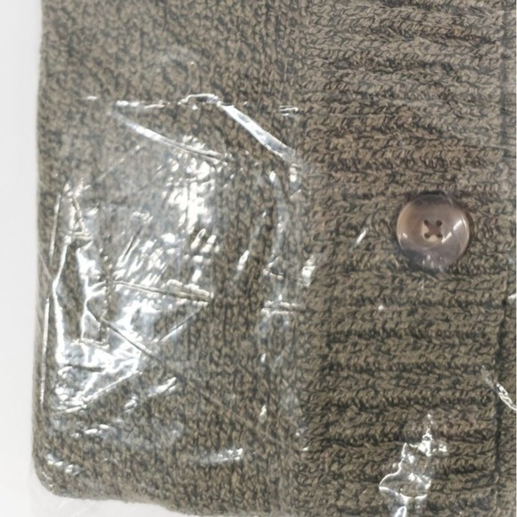 Karen Scott Petite Button-Front Marled Cardigan Sweater Olive Marl PP - Picture 2 of 6